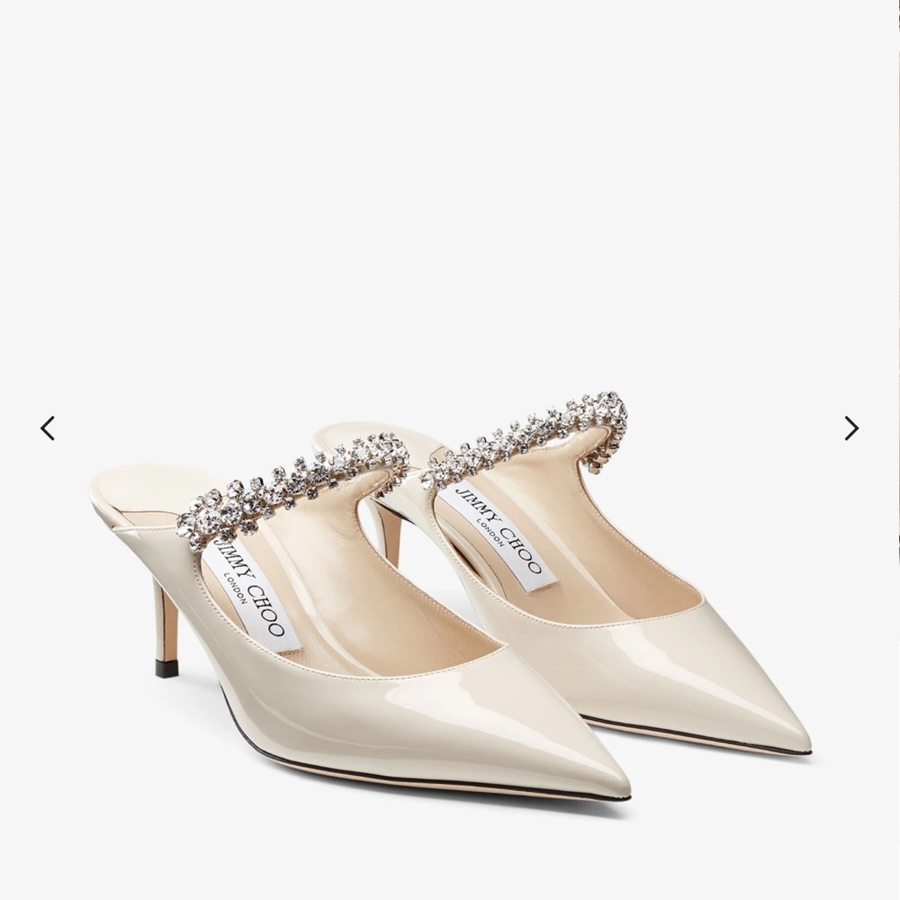 Jimmy Choo Cream Mules Elegant Design